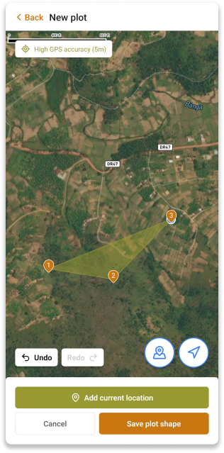 Add new plot screen of INATrace Mobile App