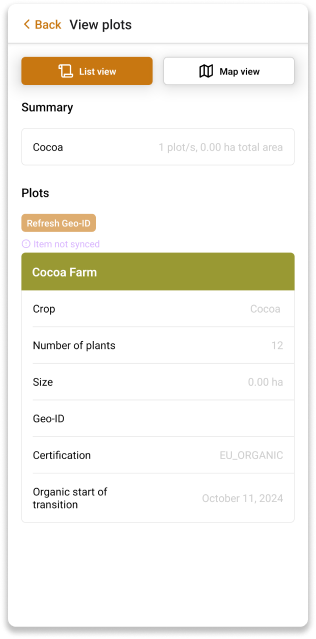 Warnung "Grundstück nicht synchronisiert"