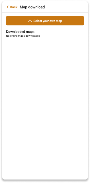 Solicitud de descarga de mapa sin conexión